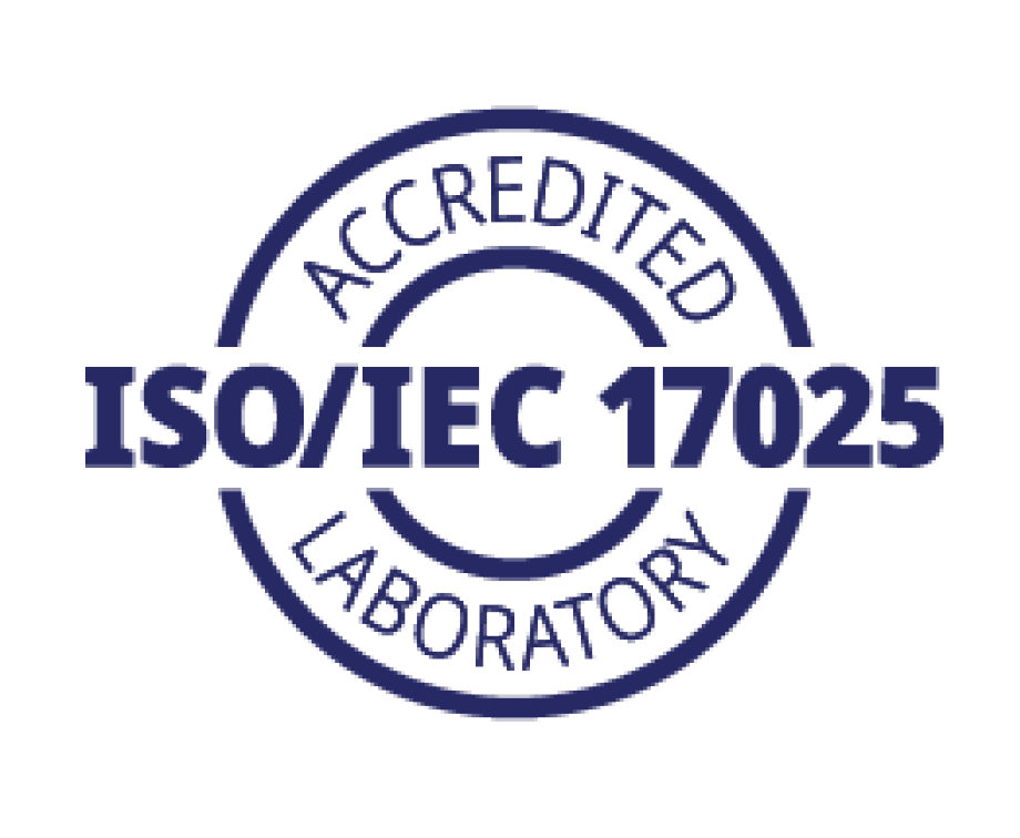 ISO/IEC 17025 accredited laboratory seal